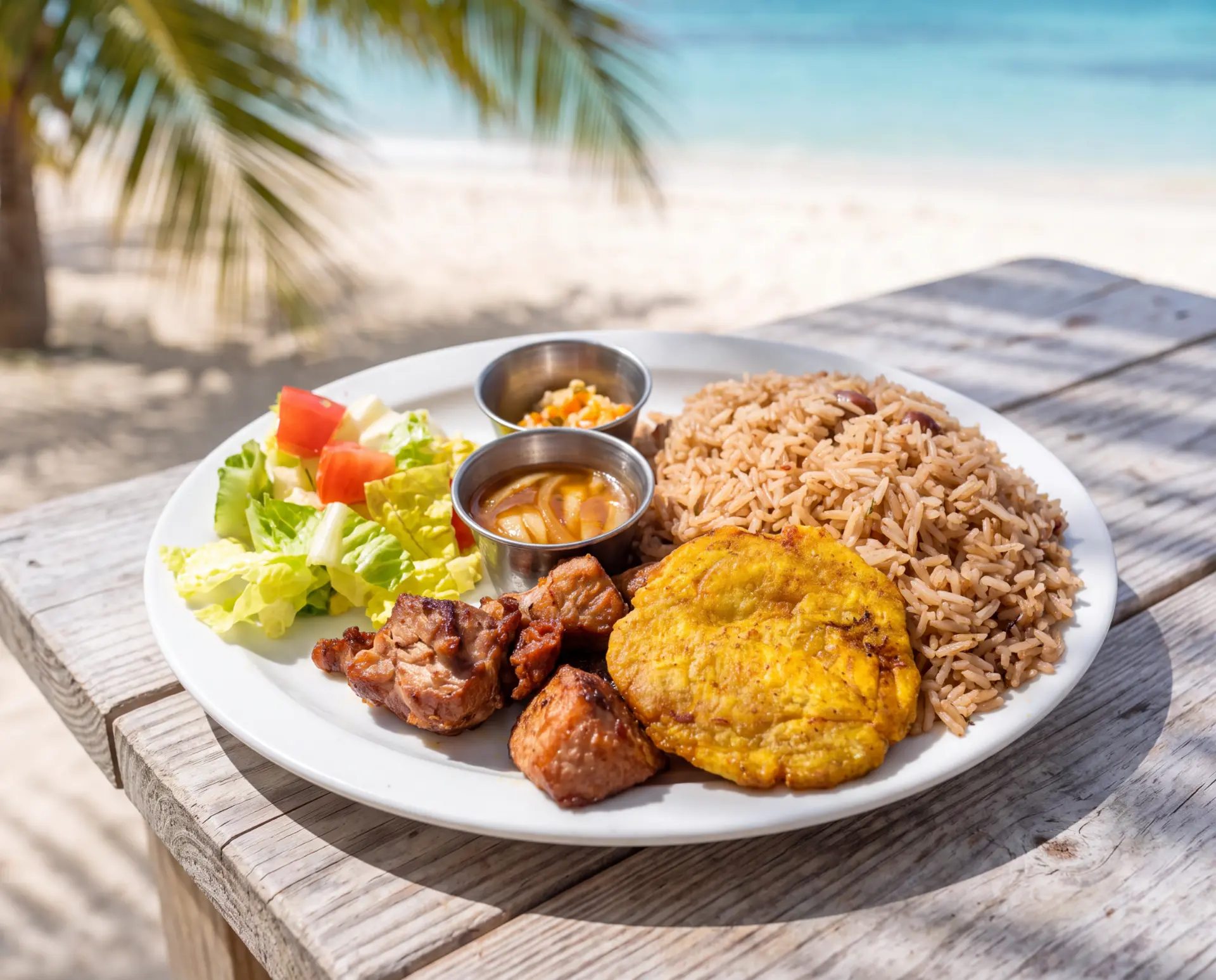 Griot — plat créole servi au Marché Antillais Tèt Ansanm