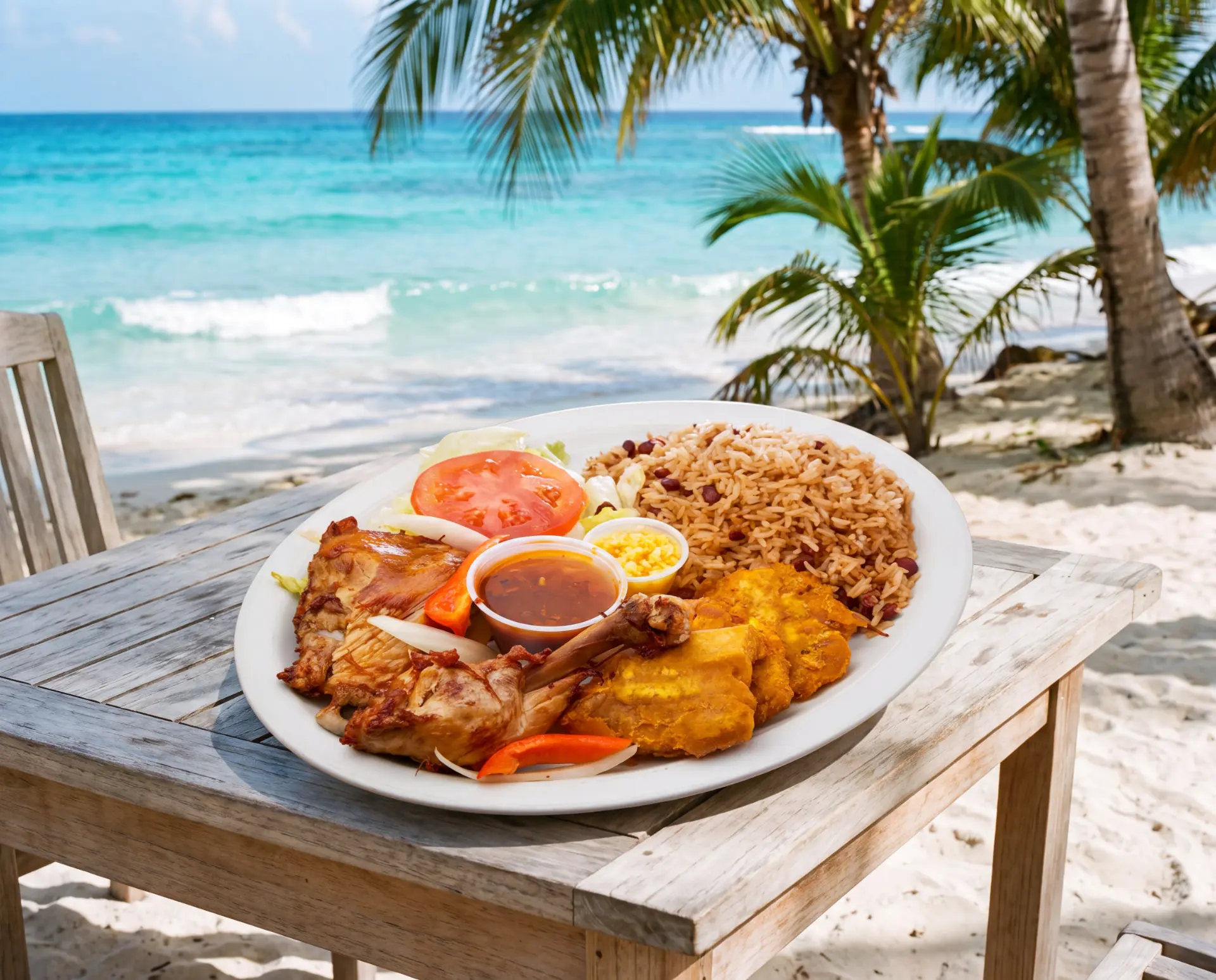 Dinde — plat créole servi au Marché Antillais Tèt Ansanm