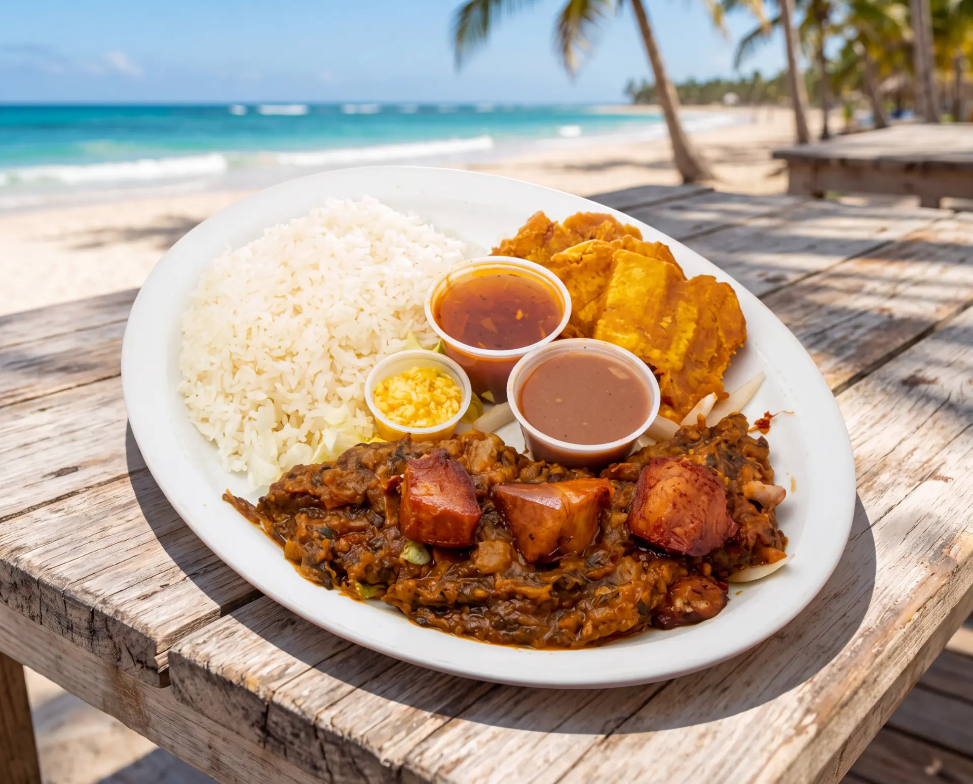 Légumes — plat créole servi au Marché Antillais Tèt Ansanm